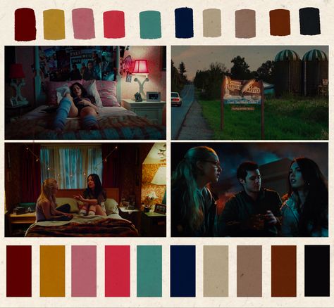 High Contrast Palette, High Contrast Color Palette, Contrast Color Palette, Movie Color Palette, Aesthetic Neon, The Stranger Movie, Retro Color Palette, Color Pallete, Art Student