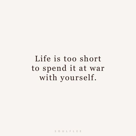 Be easy on yourself🤍 You can either by your best ally or your worst enemy, and with life twist and turns, who side are you on? Your body and mind is your home, make sure you treat it with the kindness and respect it deserves. • 🌟Join our community @SoulFlee to add more positivity, wellness, and tools for your growth and empowerment to your feed every day! - - - - #soulflee #selfcare #struggle #sad #love #motivation #mindset #success #inspiration #feelings #quotes #mentalhealth #personaldev... Be Easy On Yourself, Success Inspiration, Body And Mind, Life Is Short, Our Body, Self Care, Affirmations, Mindfulness, Twist