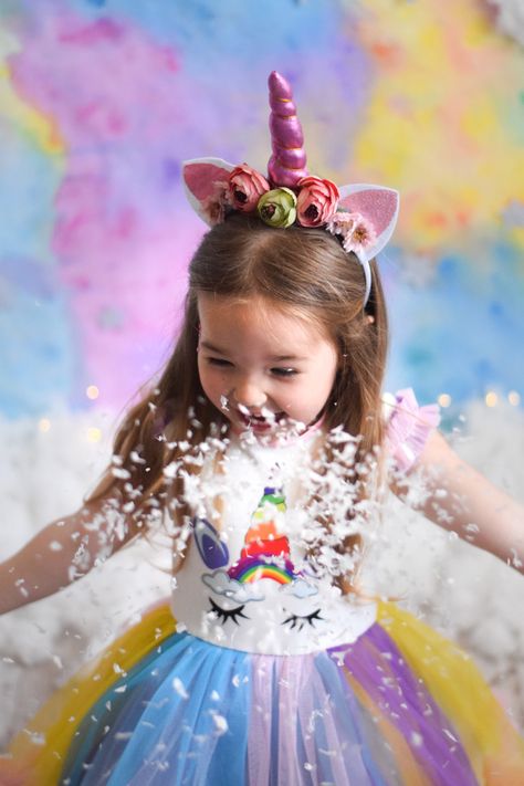 Four Year Old Birthday Photoshoot, Unicorn Birthday Photoshoot Ideas, Bday Pics, Festival Theme, Birthday Photoshoot, Baby Photoshoot, Unicorn Birthday, Party Photos, Baby Photos