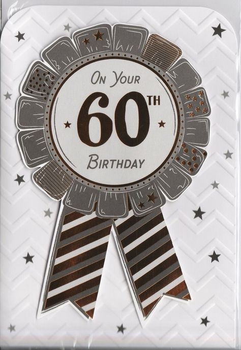 Compliment Slip, Cards For Men, Birthday Cards For Men, Male Man, Cards Ideas, Happy Birthday Card, 60th Birthday, White Envelope, Happy Birthday Cards