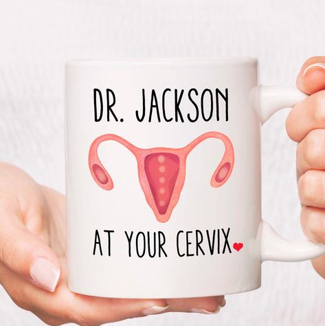 Excited to share the latest addition to my #etsy shop: Personalized OBGYN Mug, Custom Name, At Your Cervix, Funny OBGYN Mug, Cartoon Cervix, OBGYN Appreciation, Baby Doctor Gift #ceramic #obgyngraduation #obstetricsgyno #personalizedmidwife #gynecologist #funnyobgyngift #customobgyngifts #obgyndoctormug #babydoctorgift https://etsy.me/2LOuU0i Obgyn Gift Ideas, Obgyn Doctor, Obgyn Gift, Dairy Free Breastfeeding, Wedding Makeup Bride, Glam Wedding Makeup, Doctor Gift, Learn Yoga, Work Gifts