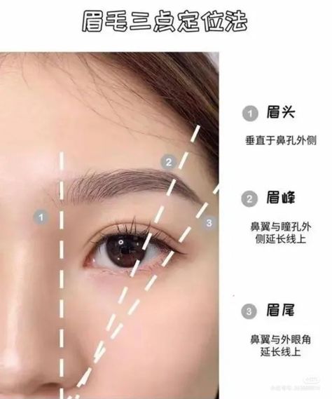 Korean Straight Brows, Perfect Brows Shape, Autumn Warm Tone, Blush Guide, Asian Eyebrows, Korean Eyebrows, Mekap Mata, Simple Makeup Tips, Korean Eye Makeup