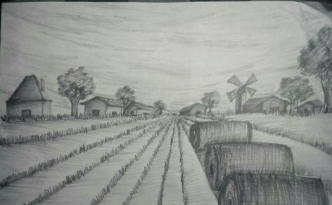 NATA agricultural field after harvest Agriculture Drawing Ideas, 2 Point Perspective City, Perspective City, Shapes Drawing, Easy Pictures To Draw, Perspective Lessons, Geometric Shapes Drawing, Perspective Sketch, Point Perspective