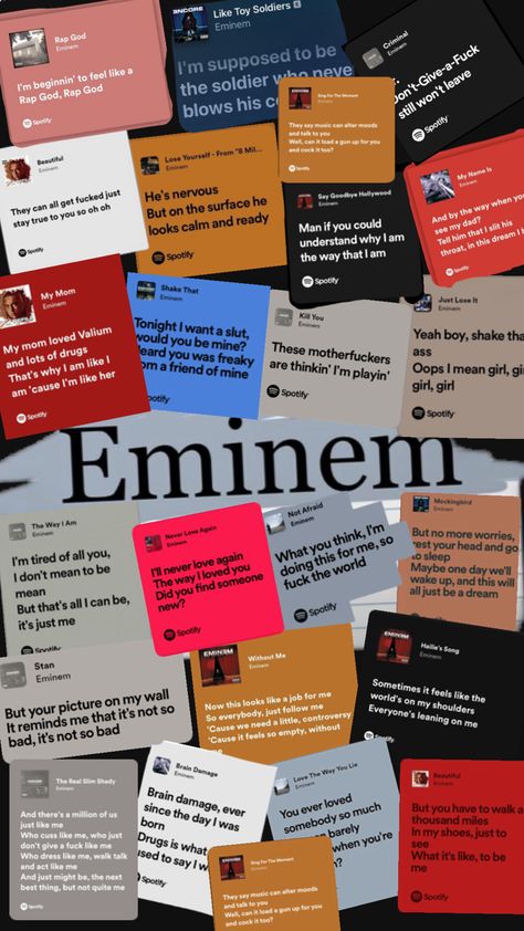 Made by me 😘 Eminem Lyrics Wallpaper, Eminem Wallpapers Lyrics, Eminem Wallpapers, Stay True, Rap God, Toy Soldiers, Be True To Yourself, Talking To You, Eminem