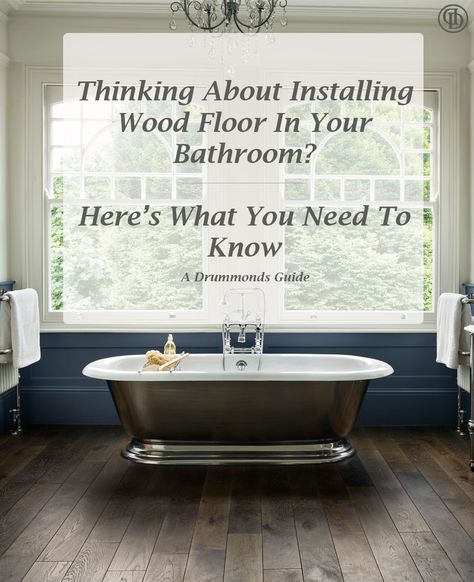 Are you wanting to install  wood flooring in the bathroom but not sure where to get started? Take a look through our guide for tips and tricks as well as all the inspiration you need. Wood Floors In Bathroom, Bathroom Wood Floor, Wood Panel Bathroom, Modern Bathroom Art, Wooden Floor Tiles, Wood Floor Bathroom, Master Baths, Wash Room, Porch Remodel