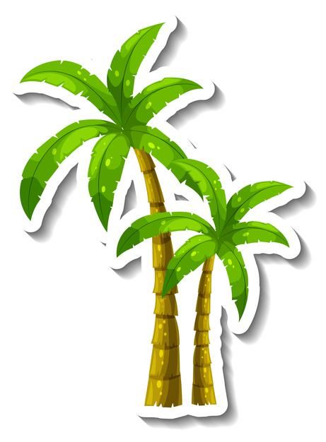 Una plantilla de etiqueta con palmera tr... | Free Vector #Freepik #freevector #banner #marco #arbol #agua Palm Tree Cakes, Palm Tree Clip Art, Palm Tree Sticker, Disney Princess Cake, Dinosaur Cake Toppers, Bear Cake Topper, Tree Sticker, Happy Birthday Printable, Safari Cakes