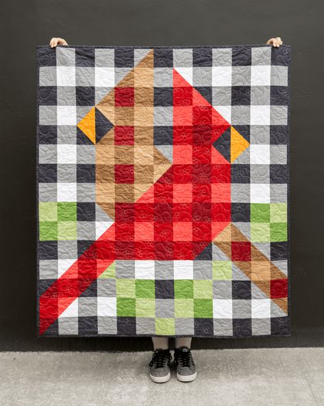 Pixel Quilts, Quilted Crafts, Holiday Quilt Patterns, Plaid Quilts, Connecting Threads, Blanket Design, Quilt Pattern Download, Plaid Quilt, Crochet Blanket Designs