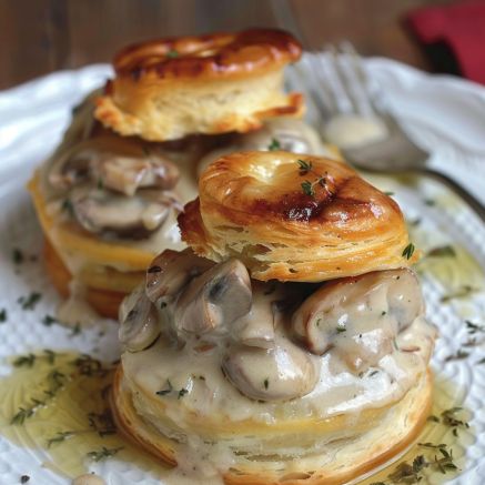 Recette de Vol-au-Vent au Poulet et Champignons: Délice Crémeux Vol Au Vent Fillings, Wine Cake, Christmas Buffet, Big Meals, French Food, Chicken Breast Recipes, Recipe Of The Day, Pie Dish, Eating Well