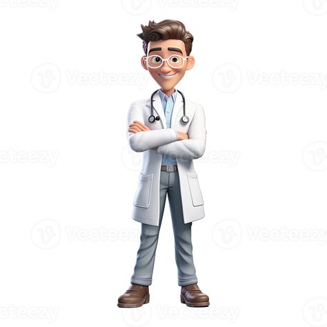 Doctor Animation, Doctor Character, Doctor Cartoon, Cartoon Doctor, Medical Engineering, Avatar Cartoon, Cover Boy, Happy Cartoon, Man Images