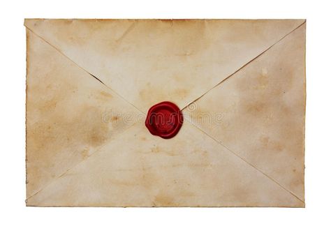 Old envelope with red sealing wax. Isolated on white royalty free stock photo Envelope Vintage Aesthetic, Old Envelope Aesthetic, Envelope Graphic Design, Vintage Envelope Aesthetic, Old Letters Aesthetic, Carta Aesthetic, Envelope Aesthetic, Aesthetic Envelope, Old Envelope