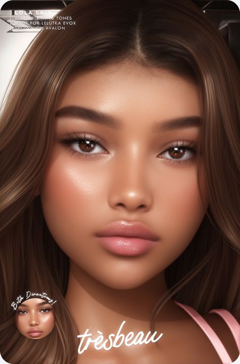 Secondlife Avatar, No Brows, Prince Family, Second Life Avatar, Skin Line, Get Lucky, Hydrated Skin, Inspo Pics, Sims 4 Cas