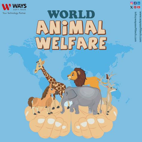 World Animal Welfare Beautiful Places To Live, Live Together, Place To Live, Animal Welfare, Animals Of The World, Beautiful Place, This World, Special Day, Poster Design