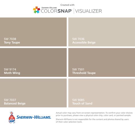 Found on Bing from www.pinterest.co.uk Sherwin Williams Taupe, Tony Taupe, Taupe Paint Colors, Balanced Beige, Taupe Paint, Accessible Beige, Exterior House Paint Color Combinations, Beige Paint, Moth Wings