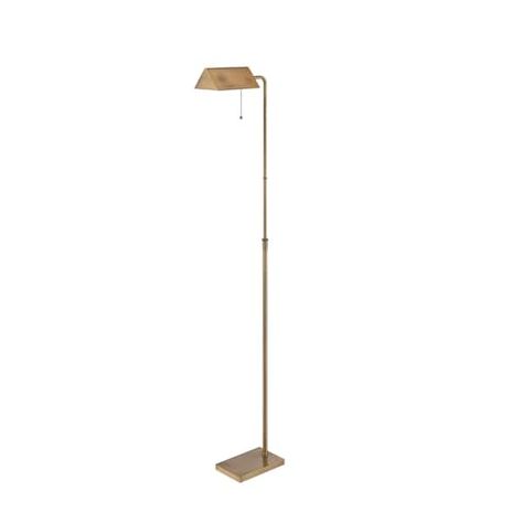 Lite Source Wayland 1-light Floor Lamp - Gold - On Sale - Bed Bath & Beyond - 10010145 Gold Bed, Gold Floor Lamp, Reading Lamp Floor, Adjustable Floor Lamp, Metal Floor Lamps, Brass Floor Lamp, Brass Lamp, Fluorescent Light, Reading Lamp