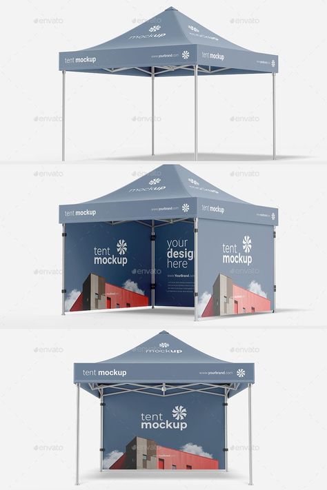 This Display Tent Mockup is Perfect for showcasing your brand designs and making your designs look awesome. You can change the design via Smart Objects and make your work easier. This mockup contains 8 fully editable PSD files. With this mockup, just take a few minutes and clicks, and your designs will look absolutely stunning. Enjoy! Features: Highly Quality Mockup Photoshop Layered Editable Background 5000×3333 Image Size Tent Pop Up Shop, Tent Booth Design, Food Tent Booth Ideas, Tent Booth, Stall Decorations, Gazebo Tent, Shelter Tent, Mockup Photoshop, Cool Tents