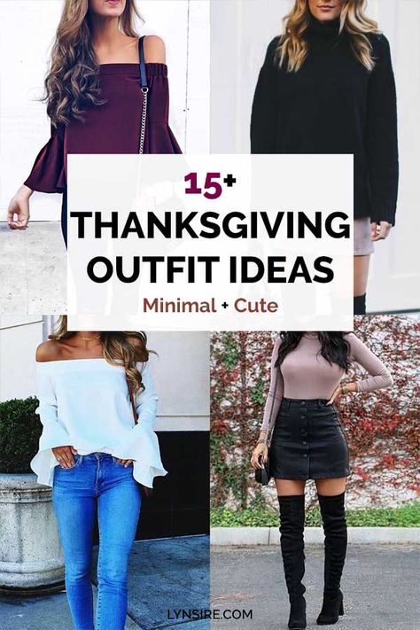 Thanksgiving ideas that are minimal and cute. Outfit ideas that are easy to copy. #Thanksgiving #thanksgivingoutfits #Thanksgivingfashion #holiday #holidayoutfits #holidayfashion Outfit Ideas For Thanksgiving, Thanksgiving Outfit Women Casual, Ideas For Thanksgiving, Thanksgiving Outfit Ideas, Outfit Dinner, Day Outfit Ideas, Holiday Outfits Women, Thanksgiving Fashion, Cute Outfit Ideas