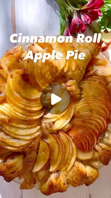 Vesna Annese on Instagram: "My Cinnamon Roll Apple Pie Recipe

The easiest & most delicious dessert you’ll make this holiday season!

Ingredients 
2 tubes of Pillsbury Cinnamon Rolls with icing 12.4 ounces/ 8 count
2 - 21 ounce cans of Duncan Hines Comstock Apple Pie Filling & Topping
2 honey crisp apples or your favorite 
1/4 cup apricot preserves or jam
2 tablespoons of Turbinado sugar (sugar in the raw)
Deep dish pie plate and a large sheet pan
Cooking spray

🍎Preheat the oven to 350 degrees. Spray the pie dish with nonstick cooking spray and set aside.
🍎Cut each cinnamon roll into quarters and place them in a large bowl. Add the apple pie filling and mix everything together. Transfer the mixture to the pie dish and spread it out evenly. Transfer the icing to a small bowl and reserve Cinnamon Roll Apple Pie Recipe, Cinnamon Rolls With Icing, Cinnamon Roll Apple Pie, Deep Dish Pie, Apricot Preserves, Pillsbury Cinnamon Rolls, Honey Crisp, Pan Cooking, Apple Pie Recipe