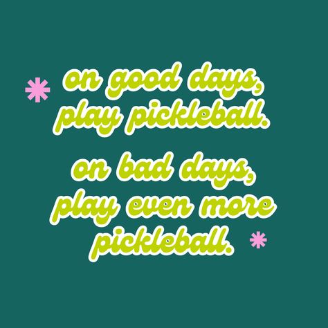 Pickleball is always the answer. 💖 #Pickleball Pickleball Quotes, Pickleball Funny, Pickle Ball, Pickleball, Funny Quotes, Funny, Quotes