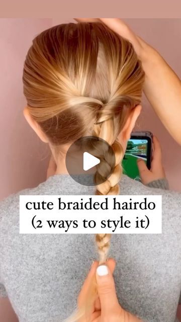 Audrey McClelland on Instagram: "PRETTY BRAIDED UPDO 🩷 Here are two easy ways to style the hair! I love how cute and easy these hairstyles are to do! . Let me know when the comments if you would like me to send the hair products your way that we’d love to use. ❤️ . #updo #updohairstyles #updos #hairdo #braidideas #braidinspo #braidinspiration #braid #simplehairstyles #simplehair #simplehairstyle #easyhairstyles #easyhairstyle #easyhairstylesforgirls #cutehairstyles #cutehair #hairvideo #hairideas #hairinspo #hairinspiration #hairvideos #hairidea #schoolhairstyles #schoolhair #hairstyles #hair #hairstyle #hairtutorial #hairtutorials" Braid Inspiration, Braided Hairdo, Braided Updo, Styling Ideas, Hairstyles For School, Hair Styling, Hair Products, Hair Updos, Hair Videos