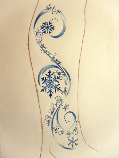 Snowflakes Swirl tattoo. Maybe a little small swirl Frozen Tattoo, Let It Go Tattoo, Wind Tattoo, Winter Tattoo, Snow Tattoo, Swirl Tattoo, Go Tattoo, Snow Flake Tattoo, Tattoo Skin