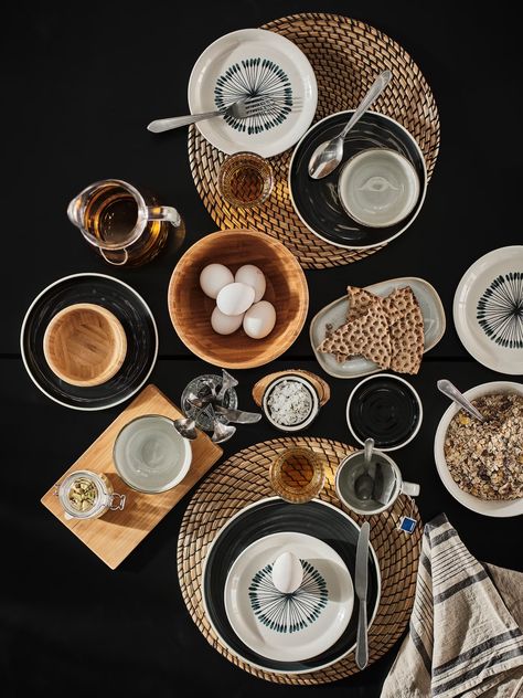 Table setting ideas to inspire your own - IKEA Ikea Dinnerware, Dinnerware Inspiration, Tableware Display, Bamboo Placemats, Table Setting Ideas, Dining Inspiration, Ikea Chair, Setting Ideas, Room Smells