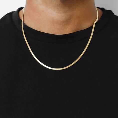 FREE WORLDWIDE DELIVERY Gold Tone Finish 6mm Width Wipe Clean With A Damp Cloth Gold Herringbone Necklace With Curb Chain, Necklace Men’s Gold, Luxury Yellow Gold Herringbone Curb Chain Necklace, Gold Flat Chain Necklace Mens, Luxury Gold-plated Herringbone Necklace, Cheap Men's Gold Chain Necklace, Mens Bling, Herringbone Necklace, Gold Chains For Men