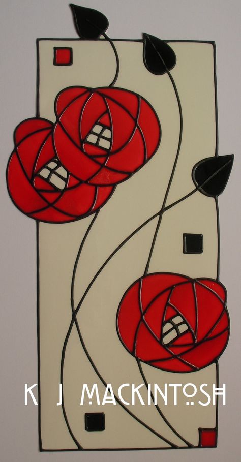 Charles Rennie Mackintosh Designs, Fleurs Art Nouveau, Mackintosh Design, Mackintosh Rose, Motifs Art Nouveau, Art Deco Tiles, Stained Glass Quilt, Contemporary Living Room Furniture, Art Nouveau Pattern