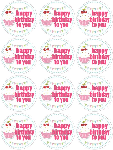 cupcake toppers birthday ,also banner,invites,tent cards, and water bottle labels. Beautiful Cupcakes Birthday, Happy Birthday Free Printable, Happy Birthday Stickers, Cupcake Toppers Template, Happy Birthday Cupcake, Cupcake Birthday Party, Happy Birthday Cupcakes, Birthday Cake Topper Printable, Cupcake Toppers Printable