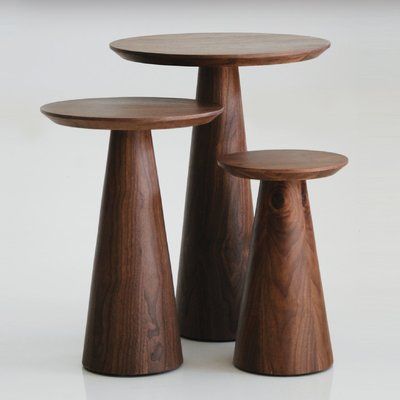 Hk Living Pillar Table, 3 Piece Coffee Table Set, Nesting End Tables, Contemporary End Tables, Tall End Tables, Table Top Design, Table Cafe, End Table Sets, Wooden Stools