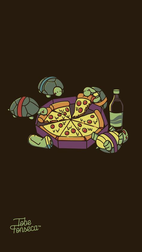 Teenage Mutant Ninja Turtles funny pizza and heros wallpaper #pizza #turtle #wallpaper #tobefonseca Teenage Mutant Ninja Turtle Wallpaper, Ninja Turtle Wallpaper Aesthetic, Ninja Turtle Wallpaper, Teenage Mutant Ninja Turtles Wallpaper, Ninja Turtles Wallpaper, Pizza Turtle, Michelangelo Turtle, Tmnt Halloween, Wallpaper Pizza