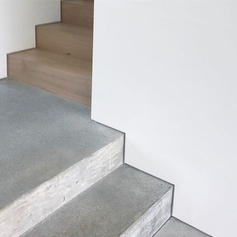 evokeid on Instagram: "Interior stair details and material transitions at Quebec Street house. Built by @powersconstruction #evokeidhouses #modernhousedesign #concrete #whiteoak" Cement Stairs, Concrete Stairs, Stair Nosing, Wooden Stairs, Street House, Interior Stairs, House Built, White Oak, Modern House Design