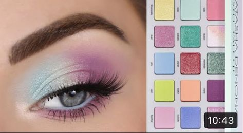 Aqua Eyeshadow, Best Cream Eyeshadow, Pastel Eyeshadow Palette, Natural Eyeshadow Looks, Pastel Eyeshadow, Pastel Makeup, Blue Eyeshadow Looks, Best Eyeshadow Palette, Smokey Eye Tutorial