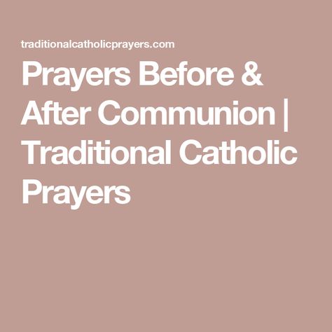 Prayers Before & After Communion | Traditional Catholic Prayers Morning Catholic Prayer, Act Of Contrition Prayer Catholic, Catholic Communion, Communion Prayer, The Eucharist, Lord Of Hosts, Thomas Aquinas, Catholic Kids, Holy Father