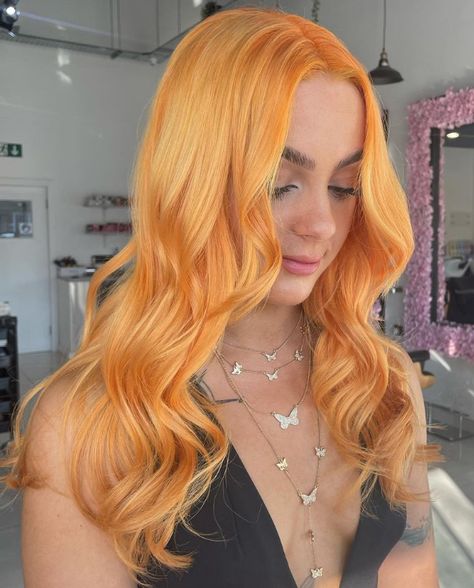 Orange Hair Color, Unicorn Hair Dye, Yellow Hair Color, Map Ideas, Hair Color Orange, Pale Orange, Manic Panic, Yellow Hair, Hair Collection