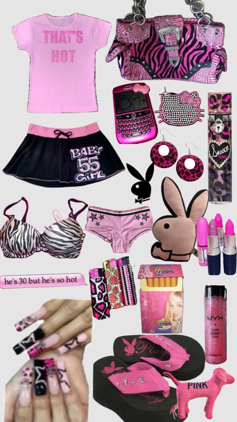 Y2k Moodboard, Mcbling 2000s, Real Y2k, Pink Playboy, 2000s Pink, Y2k Nostalgia, Mood Aesthetic, Fashion Girly, Pink Glam