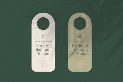 Still Hotel Hotel Hanger, Ski Hotel, Boutique Hotels Design, Cafe Menu Design, Don't Disturb Sign, Hotel Door, Door Tags, Hotel Logo, Hanger Design