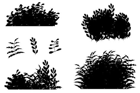 Bush Silhouette, Bushes Png, Bush Vector, Plants Silhouette, Plant Silhouette, Flying Bird Silhouette, Landscape Silhouette, Forest Silhouette, Leaf Silhouette