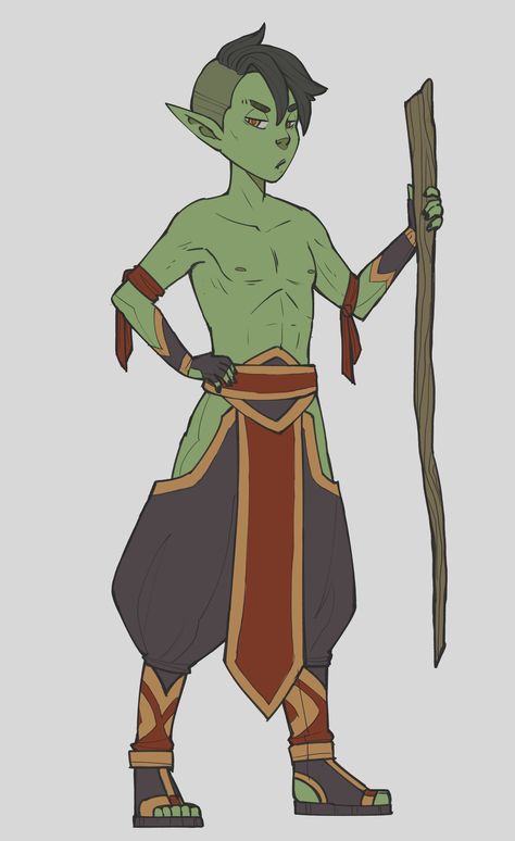 Half Orc Kid, Half Orc Dnd, Dnd Half Orc, Orc Character Design, Half Goblin, Half-orc Male, Dnd Orc, Monk Dnd, Half Orc