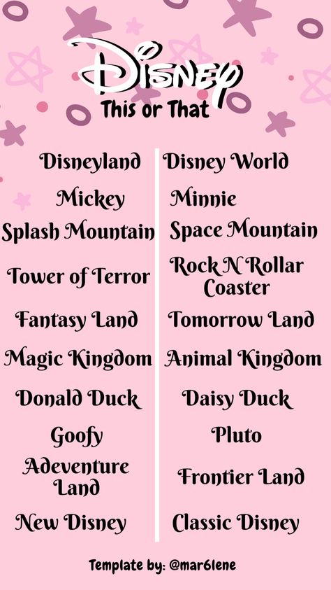 disney this or that instagram story template Disney Picture Ideas Instagram, Picture Ideas Instagram, Disney Questions, Facebook Group Games, Disney Picture Ideas, Disney Travel Agents, Instagram Story Questions, Disney Vacation Planner, Would You Rather Questions