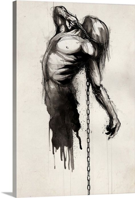 Art That Represents Anger, Horror Ink Drawing, Black And Grey Horror Tattoo, Black And White Horror Art, Tshirt Images, Charcoal Horror Art, Back Drawing, Full Sleeve Tattoo Design, Jesus Artwork