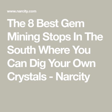 The 8 Best Gem Mining Stops In The South Where You Can Dig Your Own Crystals - Narcity Gemstone Mining, Diamond Mines, Alabama Roll Tide, Gem Mining, Earth Surface, Heck Yeah, Rare Gems, Roll Tide, Rock Hounding