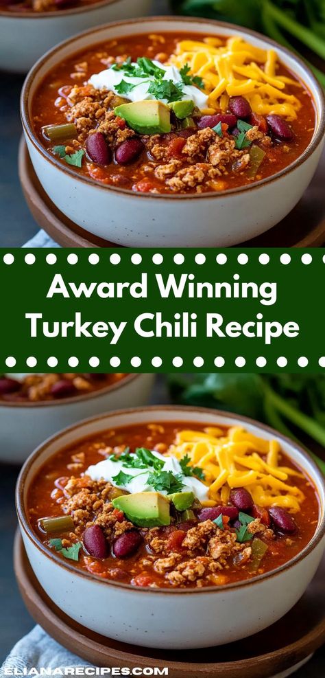 Looking for dinner recipes? This award-winning turkey chili recipe is a hit! A delicious chili recipe, it's perfect for chili meals, dinner ideas, or an easy dinner for two. Chili Meals, Ground Turkey Chili Recipe, Winning Chili Recipes, Turkey Chilli, Turkey Chili Crockpot, Turkey Chili Recipe, Chili Recipe Turkey, Crockpot Turkey, Best Chili Recipe