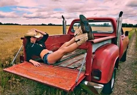 Country Girl Truck, Mopar Girl, Old Dodge Trucks, Marshall Mcluhan, Monster Trucks Birthday Party, Dodge Pickup, Wilde Westen, Monster Truck Birthday, Old Pickup Trucks