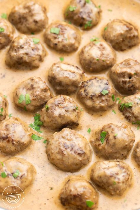 The Best Ikea Swedish Meatballs Recipe Meatballs In Brown Gravy, Swedish Meatball Sauce Recipe, Ikea Swedish Meatball Recipe, Meatballs Gravy, Easy Swedish Meatball Recipe, Ikea Swedish Meatballs, Brown Gravy Recipe, Ikea Meatballs, Swedish Meatballs Easy