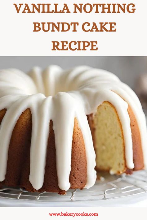 Craving buttery Bundt cake but want to skip the frosting? This vanilla Nothing Bundt Cake recipe is your shortcut to sweetness. It uses simple ingredients like eggs, sugar, butter, and vanilla extract for a tender crumb and classic flavor.  No frosting means less fuss, but you can always dust it with powdered sugar for a touch of elegance. Vanilla Nothing Bundt Cake Recipe, Vanilla Bundt Cake Recipes, Vanilla Bundt Cake, Nothing Bundt, Nothing Bundt Cakes, Vanilla Filling, Bundt Cake Recipe, Vanilla Recipes, Elegant Presentation