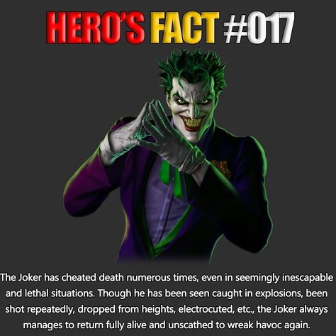 DC comics fact about Joker Joker Facts, Dc Comics Facts, Comic Facts, Dc Facts, Dc Comics Funny, Superhero Facts, Marvel And Dc Comics, Batman Stuff, Why So Serious