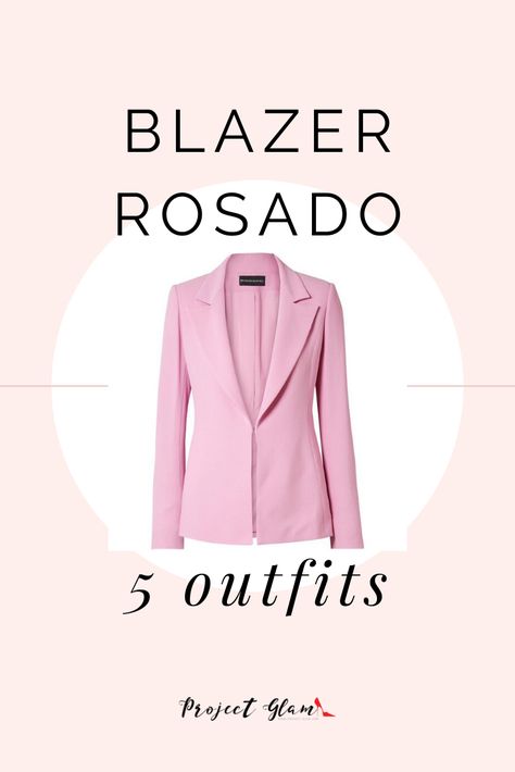 Outfit Blazer Rosado, Pink Blazer Outfit Winter, Pink Blazer Outfit Casual, Pink Jacket Outfit, Smart Casual Blazer, Pink Blazer Outfit, Blazer Casual Outfit, Jumpsuits Womens Fashion, Ideas De Outfits