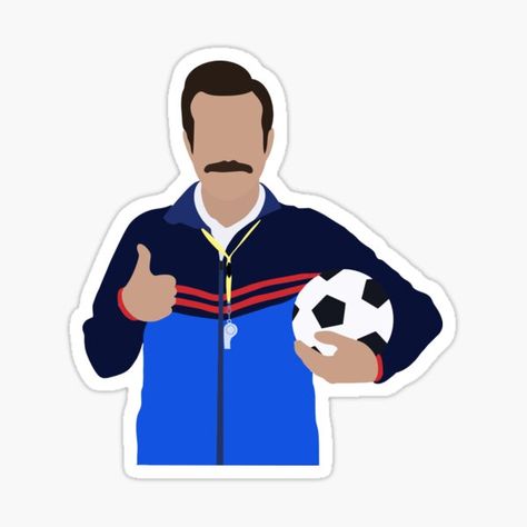 Ted Lasso Gifts & Merchandise | Redbubble Soccer Tv, Messi Photos, Tv Shows Funny, Ted Lasso, Funny Decals, Football Logo, Quote Stickers, Football Soccer, Funny Stickers