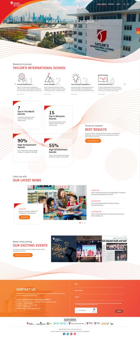 An experimental web design approach for an International School in Malaysia. #webdesign #innovation #designtrend #educationwebsite #creativework #UI #UX #UserExperience University Website Design, Education Website Design, Web Design School, Analytics Design, About Us Page Design, Product Poster, Website Developer, News Website Design, News Web Design