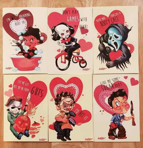 Tim Burton Valentines Day, Horror Valentines Day Wallpaper, Scary Valentines, Horror Movie Valentines, Valentines Horror, Horror Valentines Cards, Horror Movie Valentine Cards, Horror Valentines, Creepy Valentines